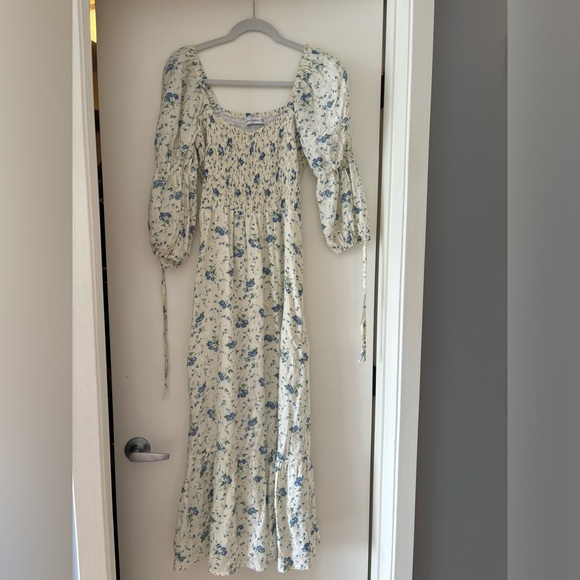 Faithfull the Brand Linen Floral Maxi Dress - Picture 3 of 7